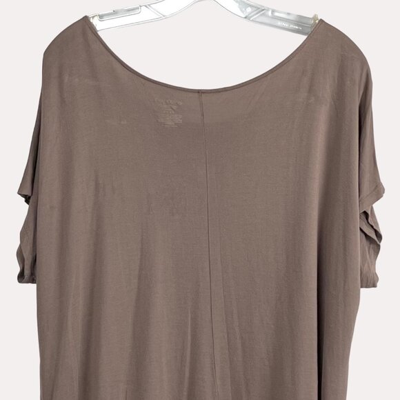 Lane Bryant Womens Plus Size 22/24 Brown Sequin Embellished Short Sleeve Top EUC - Picture 6 of 12